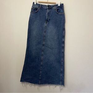 Zara denim maxi skirt